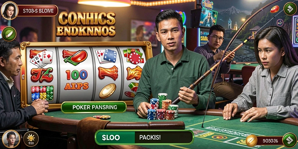 Tampilan awal game GOLDRAJA yang menarik.