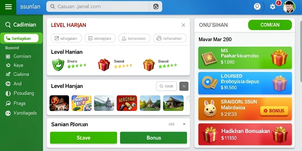 Tampilan antarmuka permainan yang menarik.