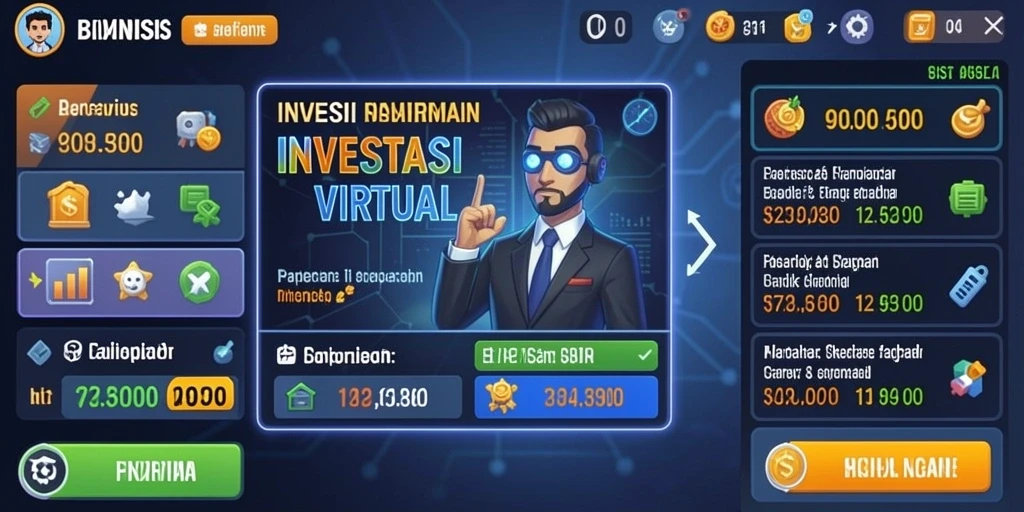 Tampilan awal permainan yang menarik dan penuh warna.