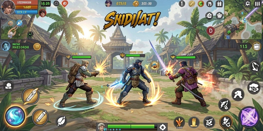 Screenshot menunjukkan grafis yang kaya dan detail.